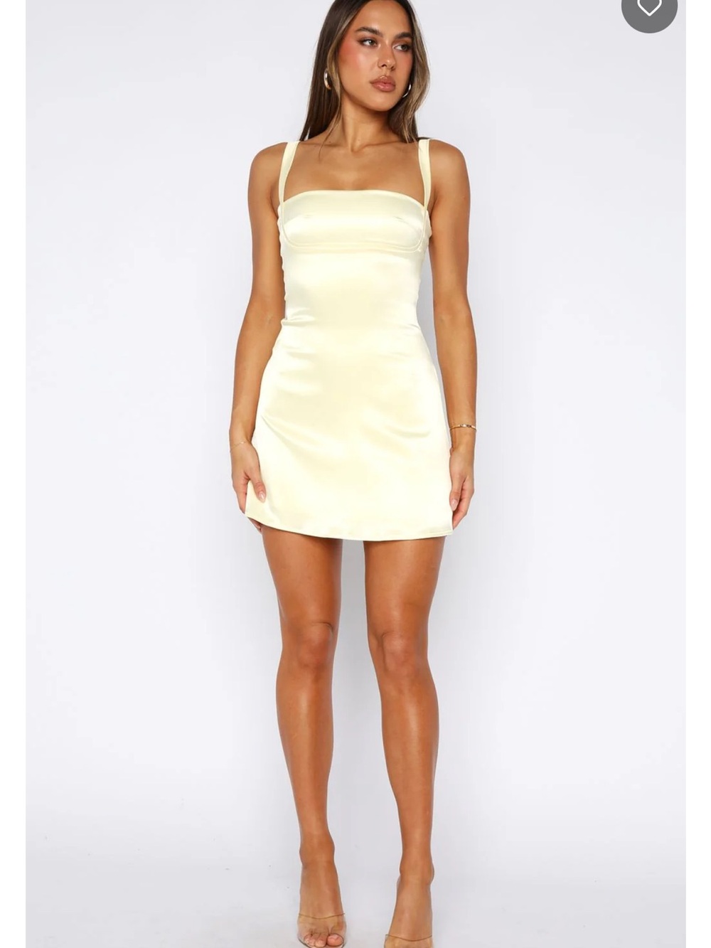 WHITE FOX Just A Girl Mini Dress Lemon, S - Picture 8 of 8